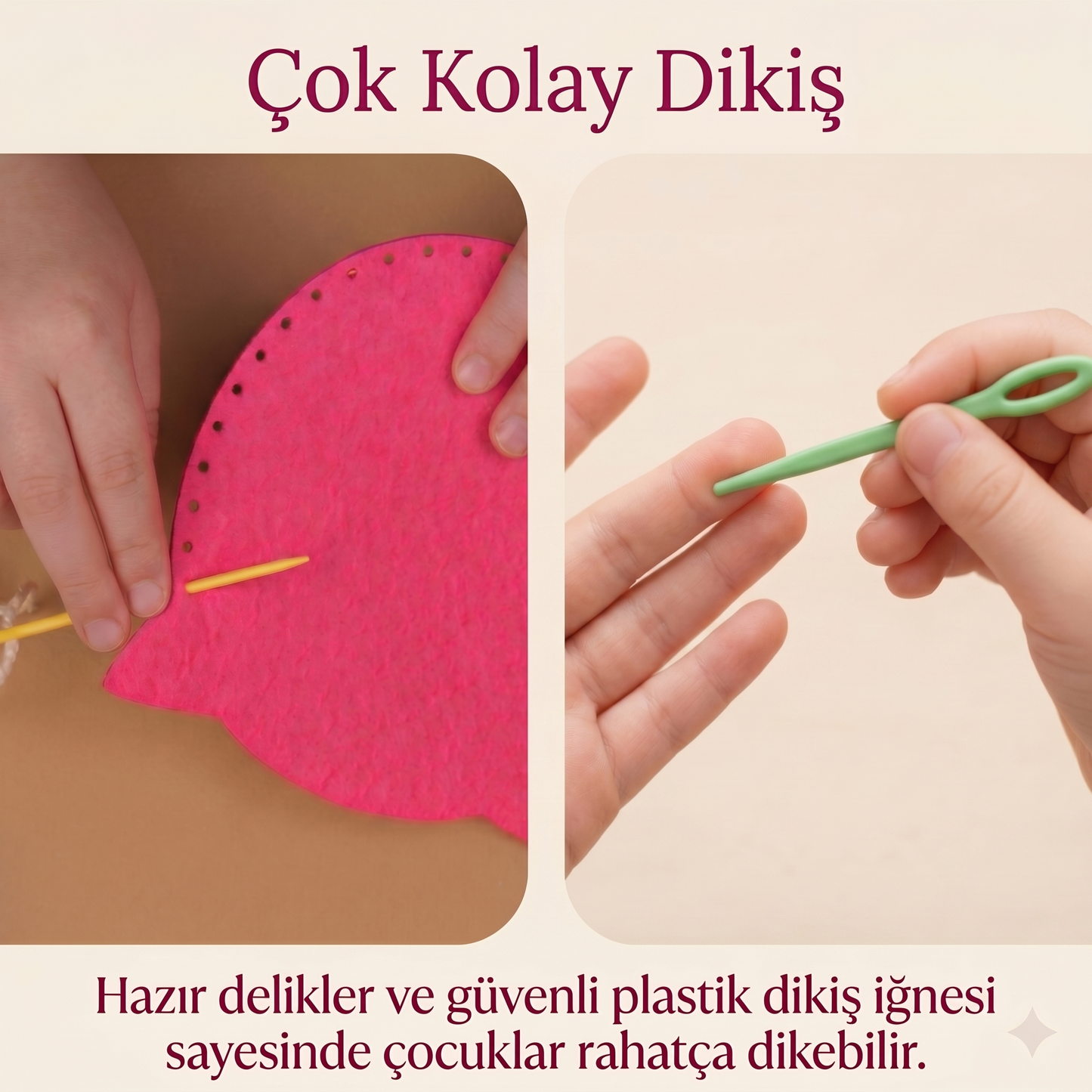 3’lü Keçe Çanta Dikiş Seti | (2. ÜRÜNE %50 İNDİRİM!!!)